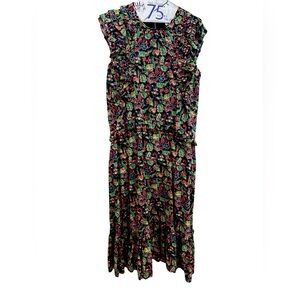 Derek Lam Red and Pink Midi Dress